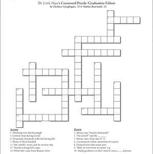 Graduation Crossword + Trivia Questions